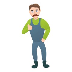 Carpenter icon. Cartoon of carpenter vector icon for web design isolated on white background