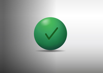 3d green ball. vector illustration