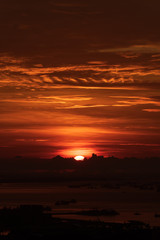 Beautiful sunrise at Singapore