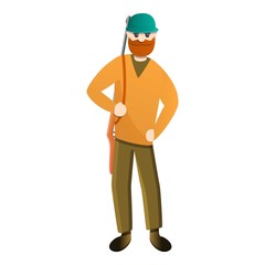Modern hunter icon. Cartoon of modern hunter vector icon for web design isolated on white background