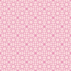 Seamless pattern of abstract pink circles on a light pink background for fabric, wallpaper, tablecloths, prints and designs. The EPS file (vector) has a pattern that will smoothly fill any shape.
