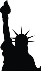 silhouette of statue of liberty © K KStock