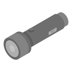 Hunter flashlight icon. Isometric of hunter flashlight vector icon for web design isolated on white background