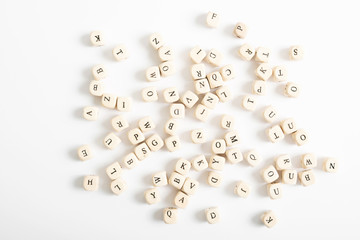 alphabet letters on white background