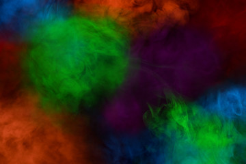 mystical patterns of cigarette vapor bright and multi-colored fabulous abstraction
