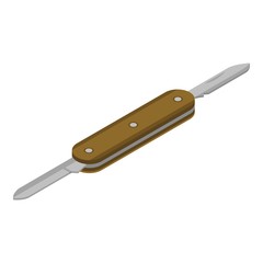 Penknife icon. Isometric of penknife vector icon for web design isolated on white background