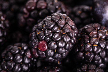 Blackberry berry close-up.