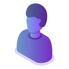 Man avatar icon. Isometric of man avatar vector icon for web design isolated on white background