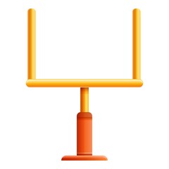 American football gate icon. Cartoon of american football gate vector icon for web design isolated on white background © nsit0108