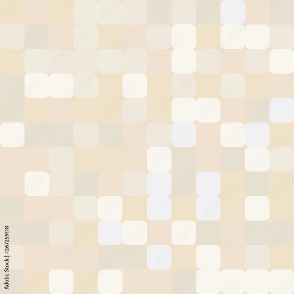 Poster Geometric shapes background. Squares mosaic seamless pattern . Vector geometric background.