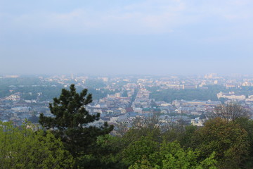 aerial view of the city