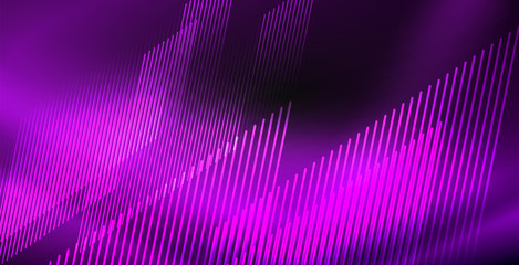 Neon color abstract lines