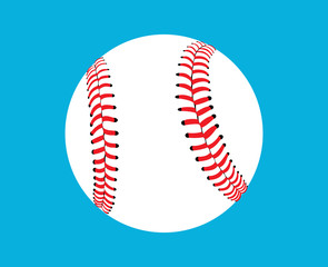 Baseball ball vector illustration on blue background