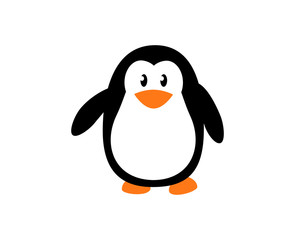 Cute funny little penguin vector illustration