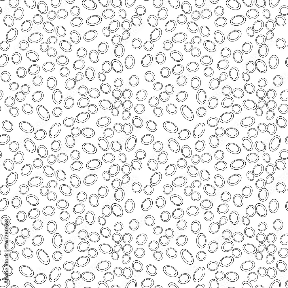 Aufkleber Simple circle shapes background. Vector geometric abstract seamless pattern.