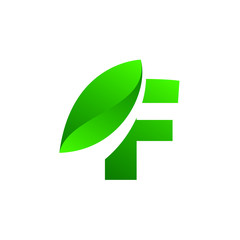 leaf font badge art gradient shadow numbers ampersand nature design letters green health beauty