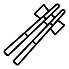 Japan chopsticks icon. Outline japan chopsticks vector icon for web design isolated on white background