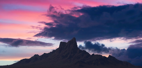 A Picacho Peak State Park Sunset Shot, Arizona - 267264378