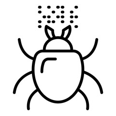 Human mite icon. Outline human mite vector icon for web design isolated on white background