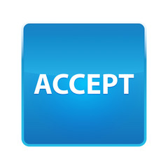 Accept shiny blue square button