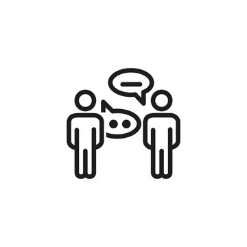 Buzz Marketing Line Icon. Dialog, Chatting, Discussion. Viral Marketing Concept. Vector Illustration Can Be Used For Topics Like Communication, Networking, Business