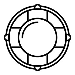 Lifebuoy icon. Outline lifebuoy vector icon for web design isolated on white background
