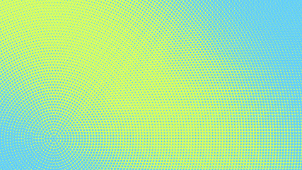 Blue and green modern pop art background with dots design, abstract vector illustration in retro comics style