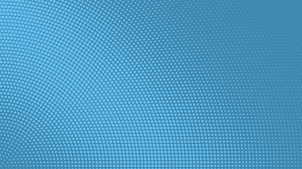 Blue pop art background in vitange comic style with halftone dots, vector illustration template for your design