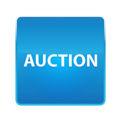 Auction shiny blue square button