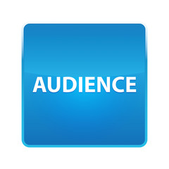 Audience shiny blue square button