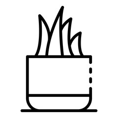 Succulent plant icon. Outline succulent plant vector icon for web design isolated on white background