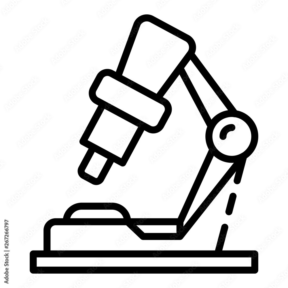 Poster laboratory microscope icon. outline laboratory microscope vector icon for web design isolated on whi