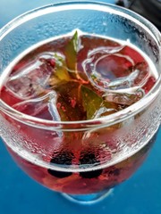 cold pink wine