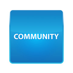 Community shiny blue square button