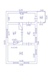 2d floor plan. Black&white floor plan. Floorplan