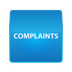 Complaints shiny blue square button