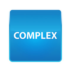 Complex shiny blue square button