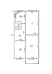 2d floor plan. Black&white floor plan. Floorplan