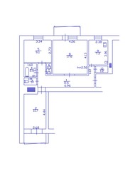 2d floor plan. Black&white floor plan. Floorplan
