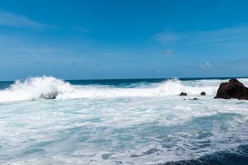A view of a beach of Lanzarote, Canary Islands, Spain.