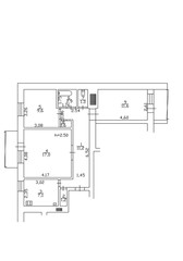 2d floor plan. Black&white floor plan. Floorplan