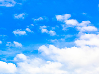 Naklejka na ściany i meble The most beautiful blue sky. The most beautiful white clouds. The best natural clouds. Very beautiful sky. The most beautiful background of white clouds and blue sky