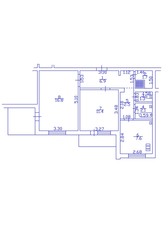 Fototapeta na wymiar 2d floor plan. Black&white floor plan. Floorplan