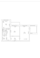2d floor plan. Black&white floor plan. Floorplan