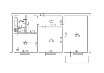 2d floor plan. Black&white floor plan. Floorplan