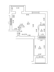 2d floor plan. Black&white floor plan. Floorplan