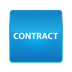 Contract shiny blue square button