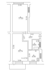 2d floor plan. Black&white floor plan. Floorplan