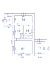 2d floor plan. Black&white floor plan. Floorplan