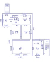 2d floor plan. Black&white floor plan. Floorplan